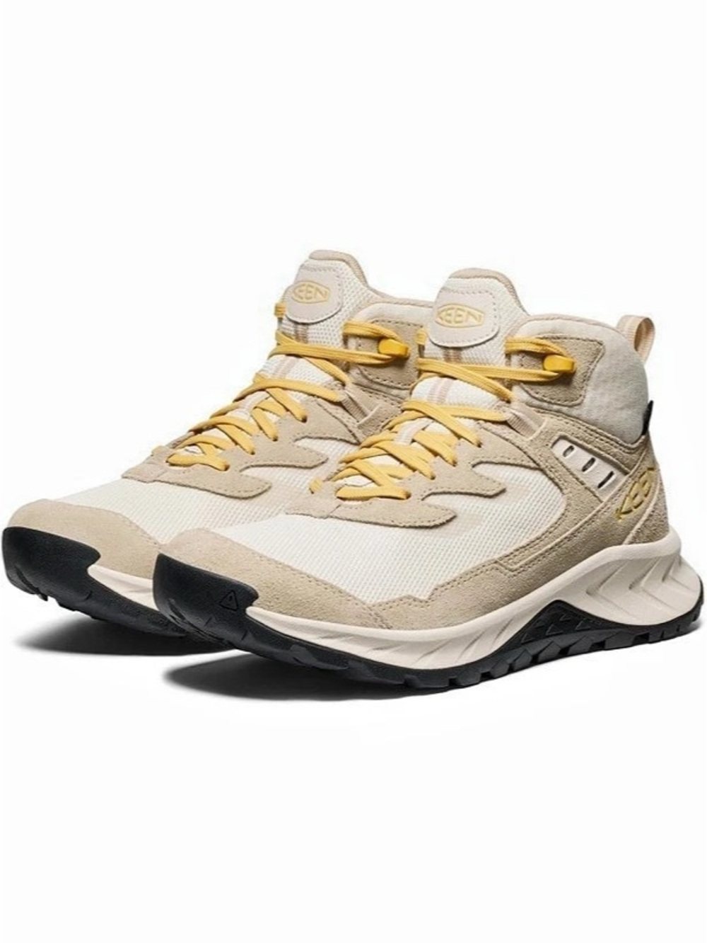 KEEN Targhee IV Mid Waterproof Hiking Boots Beige & Yellow